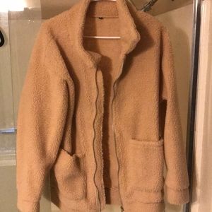 Released fleece cardigan from luxnoire